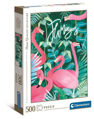 PUZZLE 500 PZ Flamingos Clementoni