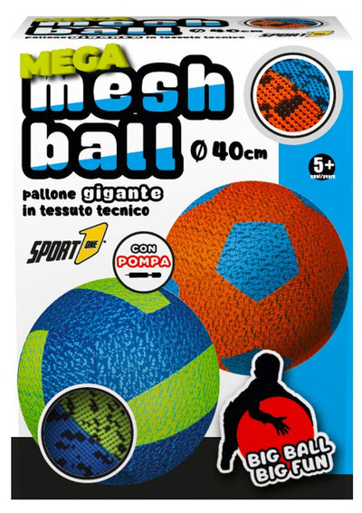 MEGA MESH BALL CALCIO/PALLAVOLO 40 cm in scatola con pompa Mandelli (Ex Sportimport)
