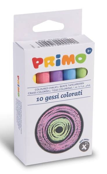 10 gessi colorati rotondi non polverosi in scatola cartone Morocolor