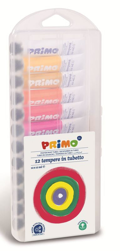 12 colori a tempera tubetti alluminio da 12ml in scatola polipropilene Morocolor