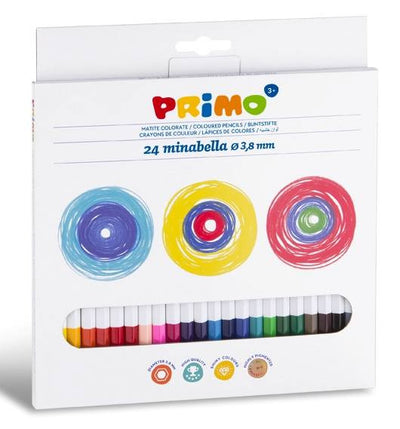 Blister 24 pastelli a matita MINABELLA diametro 3,8mm - colori assortiti