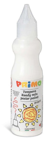 tempera brillante pronta all'uso in bottiglia da 50ml con beccuccio erogatore, colore 100 bianco Morocolor