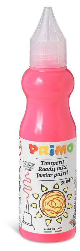 tempera brillante pronta all'uso in bottiglia da 50ml con beccuccio erogatore, colore rosa fluo 370F Morocolor
