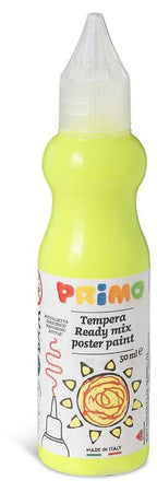 tempera brillante pronta all'uso in bottiglia da 50ml con beccuccio erogatore, colore giallo fluo 210F Morocolor