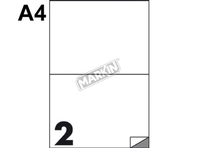 Etichette adesive Markin 210x148,5 mm, 2 etichette / foglio, 100 fogli - X210C509 Kohinoor