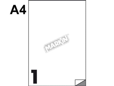 Etichette adesive Markin 210x297 mm, 1 etichette / foglio, 100 fogli - X210C503 Kohinoor