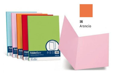 Confezione 50 cartelline semplici cartatti 200gr ARANCIO Favini