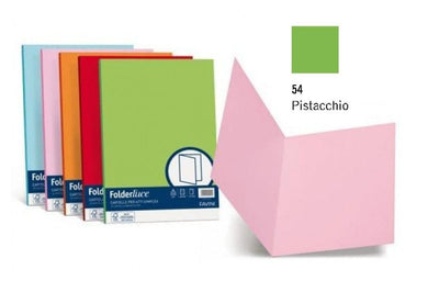 Confezione 50 cartelline semplici cartatti 200gr PISTACCHIO Favini
