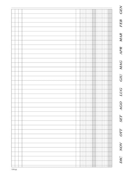 Registro Scadenzario Gennaio/Dicembre, 4 pagg. p/mese, con spirale (Misura 24x17 cm) Data Ufficio (Buffetti)