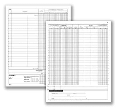 Registro Corrispettivi, 16 pagg. numerate (Misura 31x24,5 cm) Data Ufficio (Buffetti)