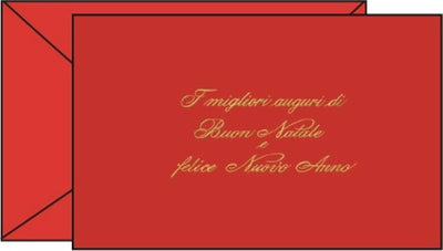 BIGLIETTI NATALE 9X14 ROSSI SEMPLICI IN SCATOLA DA 100 Toscana Carte Pregiate Srl (Kartos)