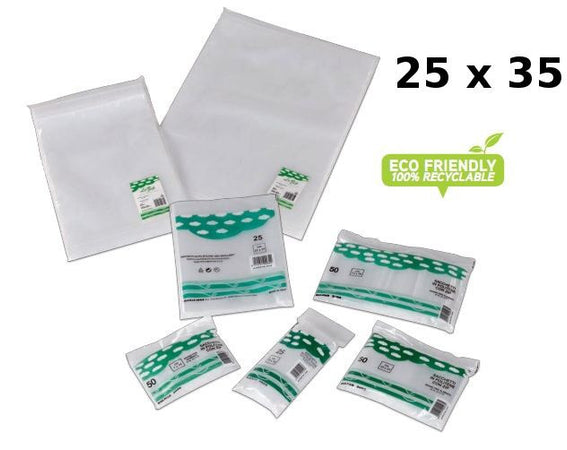 25 sacchetti multiuso in polietilene 100% riciclabili 25x35cm idoneo per alimenti con chiusura ZIP Balmar2000