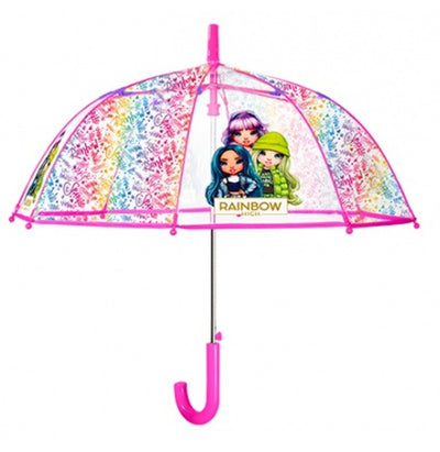 ombrello automatico trasparente rainbow high