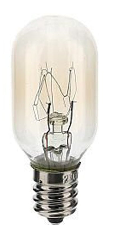 Lampada 3 candele mm. 22x54, att. E12,15 W, 220 V Rossi-Rosa