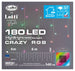 Ice Light CRAZY RGB 180 LED 5mm High Brightness Giochi di luce Automatici con effetto Flash RGB Trasformatore Esterno Cavo Soft