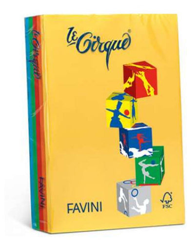 risma carta fotocopie le cirque promo A4 500 fogli 80 gr 5 colori forti Favini