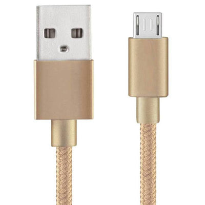 CAVO MICRO USB 1M GOLD NYLON JPX-169