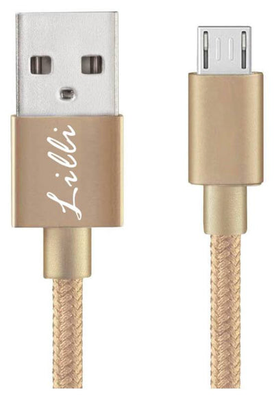 CAVO MICRO USB NYLON GOLD 2MT JPX-169
