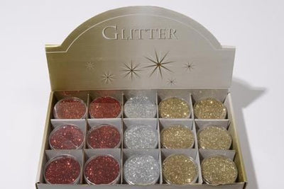 glitter traditional 3ass, Colour: assorted, Size: dia6x1cm Kaemingk