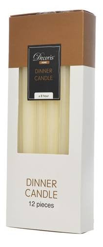 wax dinner candle, Colour: ivory, Size: dia2.15x25cm Kaemingk