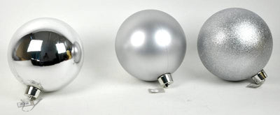 pallina colore argento grande 3ass - diametro 25cm