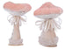 pes velvet mushroom 2ass, Colour: blush pink, Size: dia11.5x16cm Kaemingk
