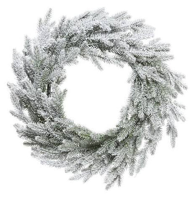 snowy norway wreath, Colour: green/white, Size: 60cm