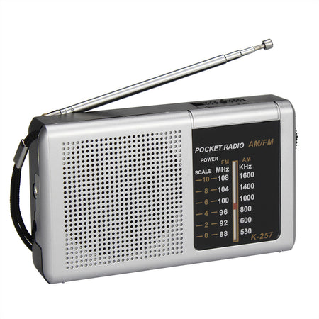 Radiolina Portatile Piccolo FM AM Con Uscita Auricolare Jack 3,5mm