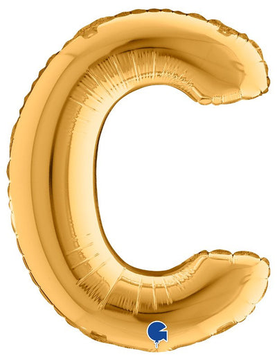 Palloncino Mylar 14'' (35CM) Lettera C Gold (Oro) Grabo Srl (Palloncini Mylar)