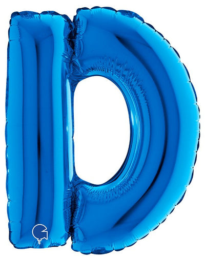 Palloncino Mylar 14'' (35CM) Lettera D Blue