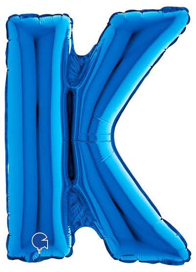 Palloncino Mylar 14'' (35CM) Lettera K Blue