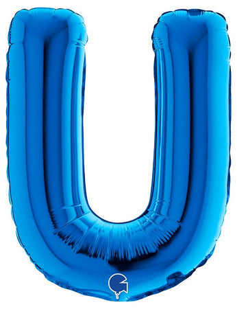 Palloncino Mylar 14'' (35CM) Lettera U Blue