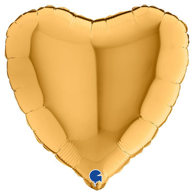 Palloncino Mylar 18'' (45CM) Heart Gold (Oro)