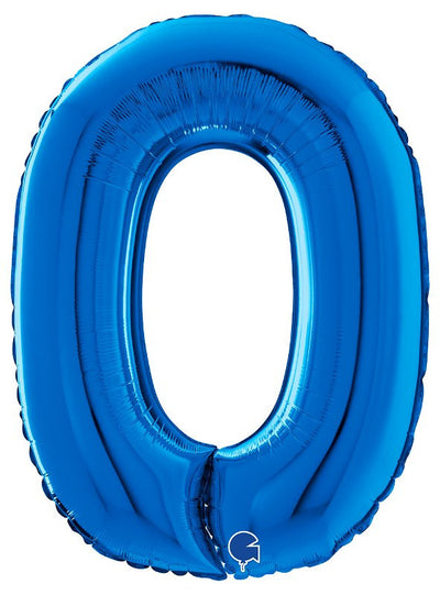 Palloncino Mylar 26'' (65CM) Numero 0 Blue