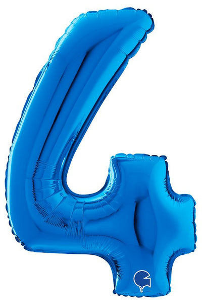 Palloncino Mylar 26'' (65CM) Numero 4 Blue Grabo Srl (Palloncini Mylar)