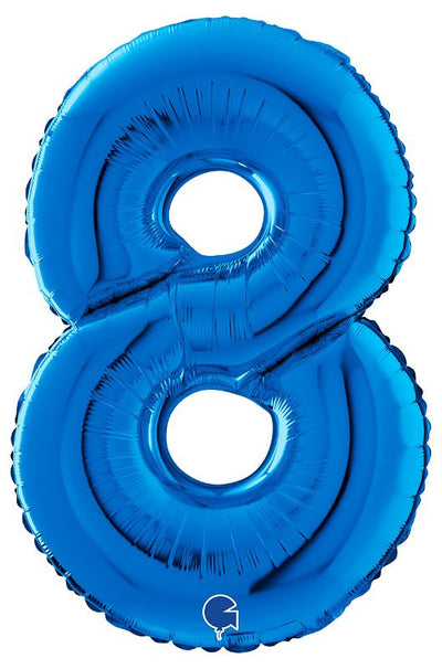 Palloncino Mylar 26'' (65CM) Numero 8 Blue