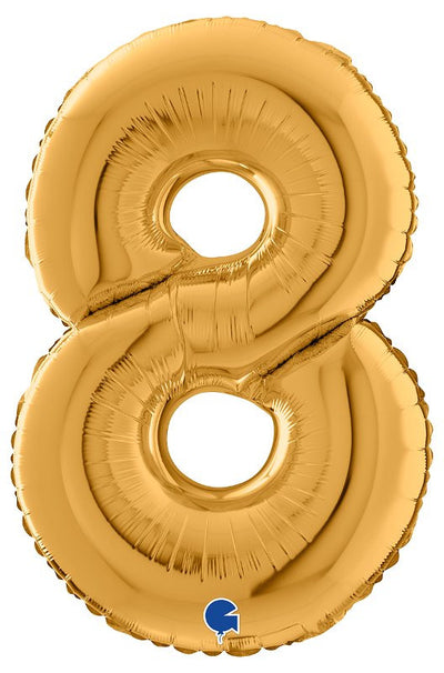 Palloncino Mylar 26'' (65CM) Numero 8 Gold (Oro) Grabo Srl (Palloncini Mylar)