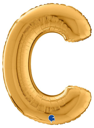 Palloncino Mylar 26'' (65CM) Lettera C Gold (Oro)