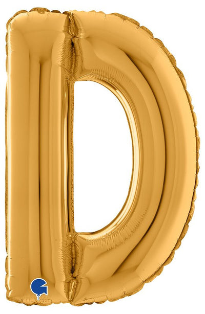 Palloncino Mylar 26'' (65CM) Lettera D Gold (Oro)
