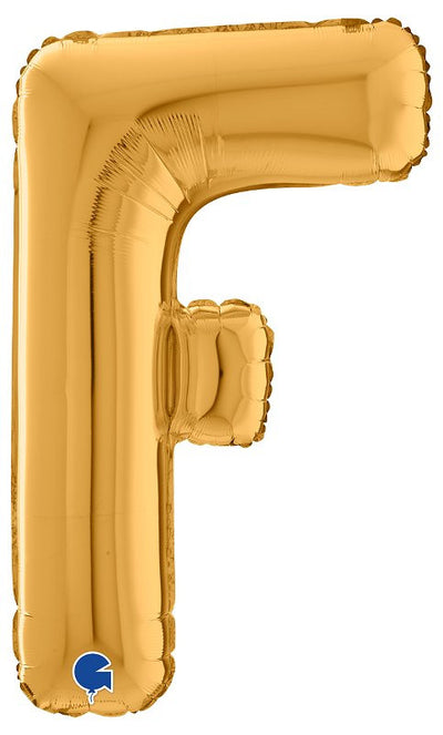 Palloncino Mylar 26'' (65CM) Lettera F Gold (Oro) Grabo Srl (Palloncini Mylar)