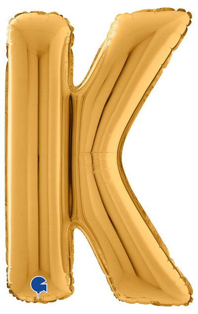 Palloncino Mylar 26'' (65CM) Lettera K Gold (Oro) Grabo Srl (Palloncini Mylar)