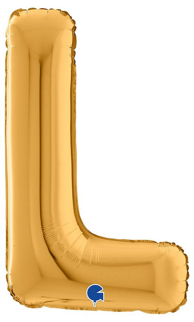 Palloncino Mylar 26'' (65CM) Lettera L Gold (Oro)