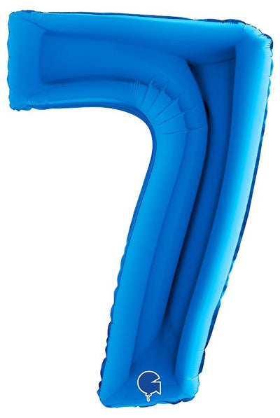 Palloncino Mylar 40'' (100CM) Numero 7 Blue