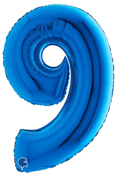 Palloncino Mylar 40'' (100CM) Numero 9 Blue Grabo Srl (Palloncini Mylar)