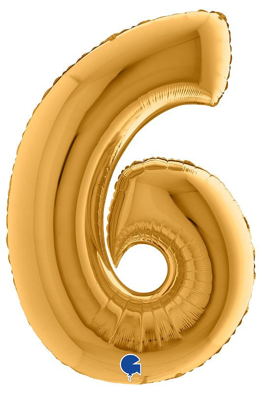 Palloncino Mylar 14'' (35cm) Numero 7 Gold (Oro) di Grabo Srl