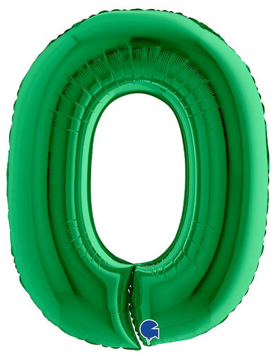 Palloncino Mylar 40'' (100CM) Numero 0 Green Grabo Srl (Palloncini Mylar)