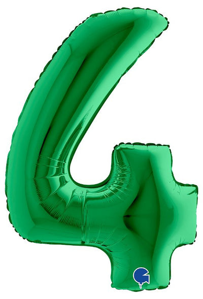Palloncino Mylar 40'' (100CM) Numero 4 Green Grabo Srl (Palloncini Mylar)