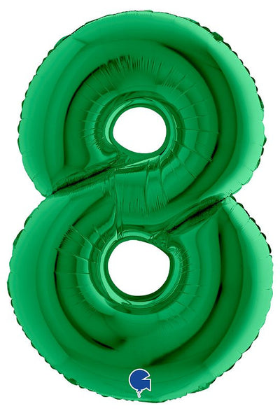 Palloncino Mylar 40'' (100CM) Numero 8 Green