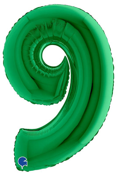 Palloncino Mylar 40'' (100CM) Numero 9 Green Grabo Srl (Palloncini Mylar)