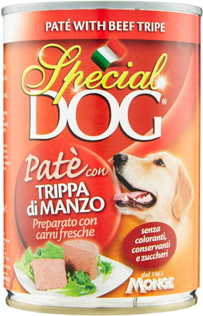 Patè cane Monge 0011 SPECIAL DOG Trippa di Manzo 400 gr